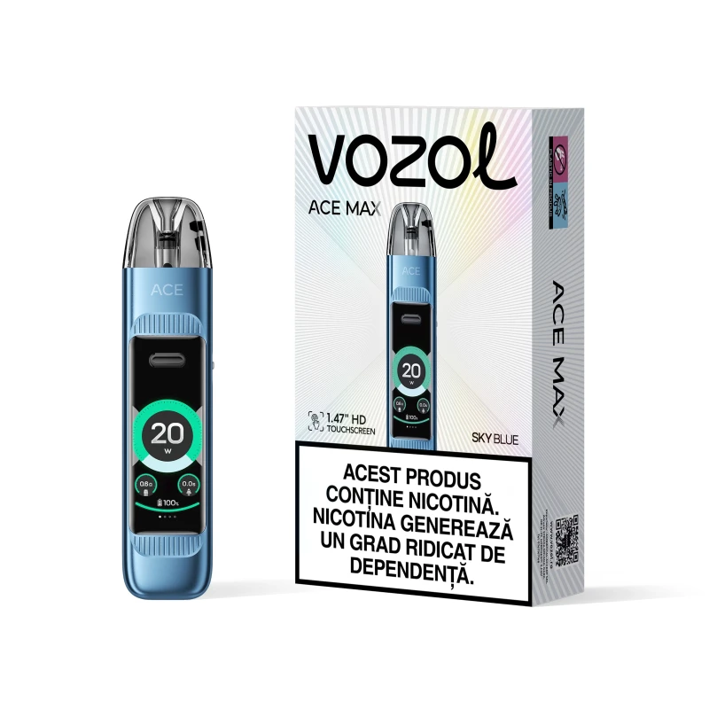 KIT ACE MAX Pod  Carbon Sky Blue KIT ACE MAX Pod  Carbon... » Vozol.Ro