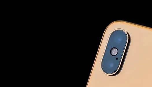 Smartphone on black background